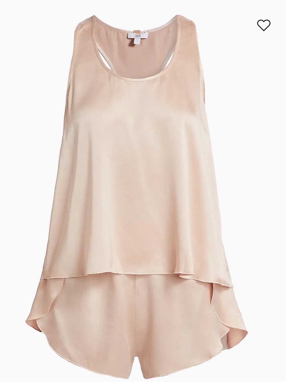 lunya Light Aqua Racerback Sleep Tank & Elastic Waist Shorts